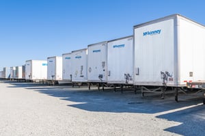 Mckinney storage trailer parked in a lot